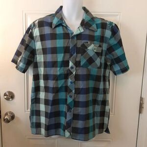 (3/$20) ENYCE button front checkered shirt